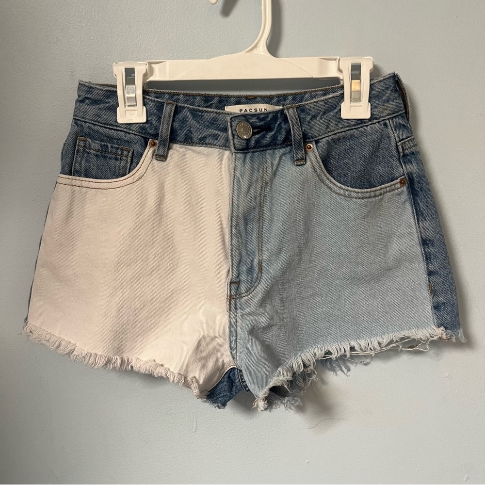 PacSun Split Color Denim Jean Shorts | W: 24